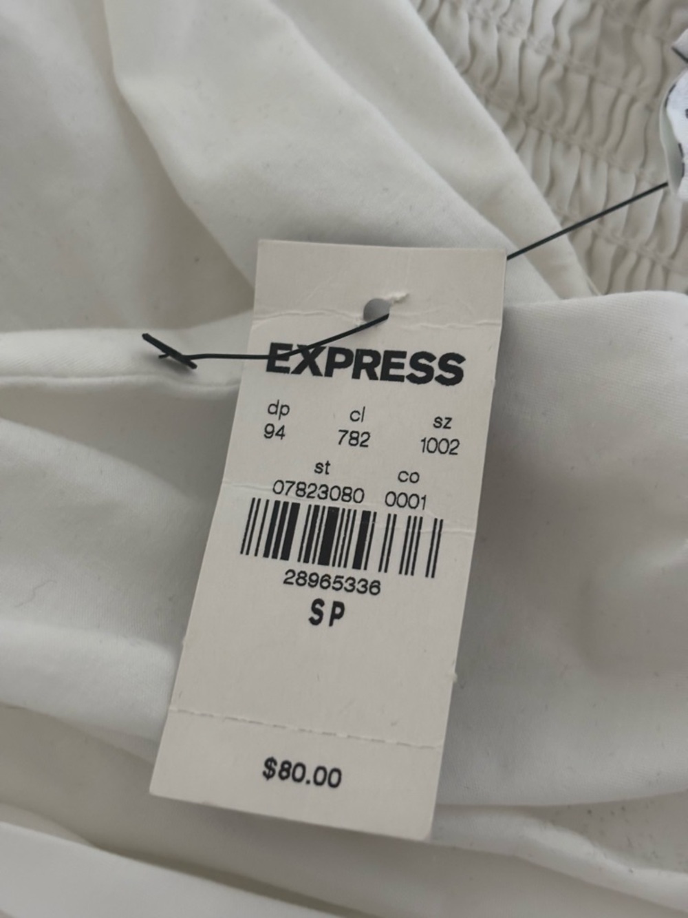 Express White Off Shoulder Puff Sleeve Dress Size S NWT - Picture 4 of 6